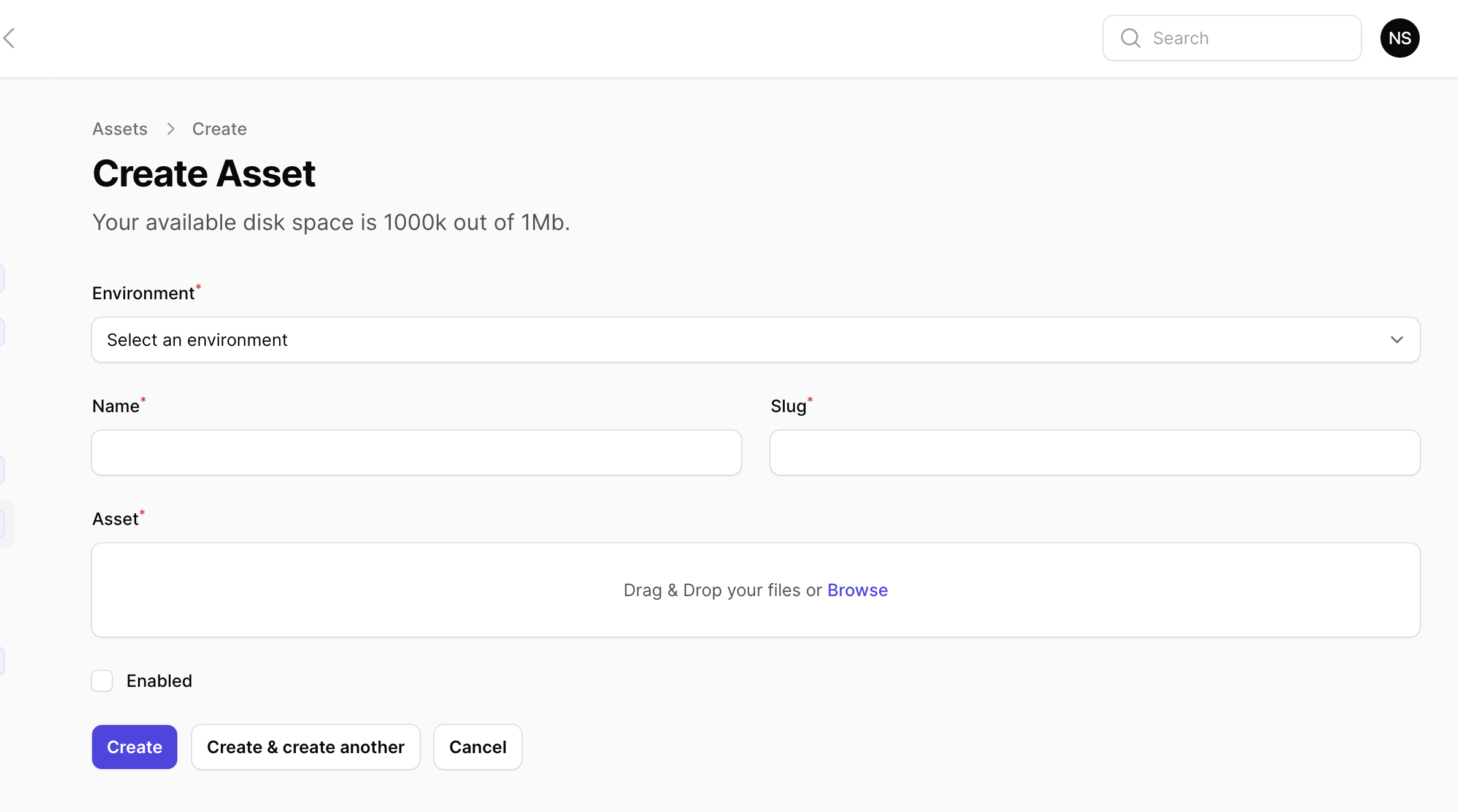 Fill mandatory fields